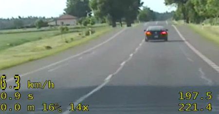 Obywatel Ukrainy jechał z prędkością blisko 200 km/h przy ograniczeniu do 90 km/h