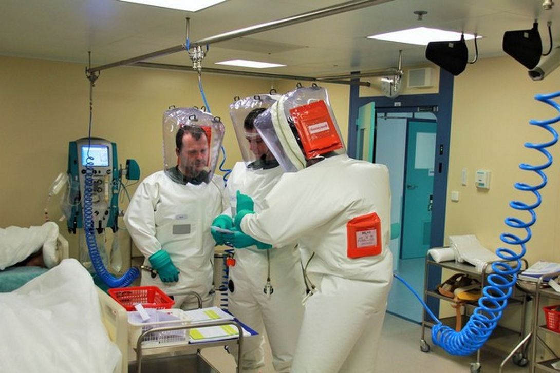 Personel medyczny podczas szkoleń w Centrum Ochrony Biologicznej w Těchonínie