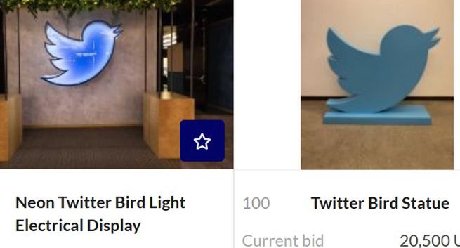 Twitter wyprzedaje wyposażenie swojej siedziby. Neon z logo za ponad 20 tys. dolarów