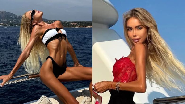 Julia Dybowska wygina się w bikini na pokładzie jachtu