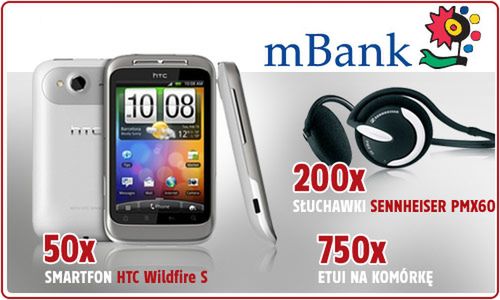 HTC Wildfire S za korzystanie z mBanku