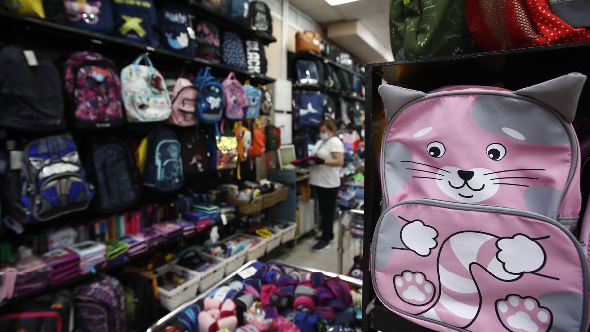 MOSCOW, RUSSIA - AUGUST 13, 2021: Bags for sale at the Moscow Book House store during the 21st Back to School Stationery Goods Festival. Artyom Geodakyan/TASS (Photo by Artyom Geodakyan\TASS via Getty Images)