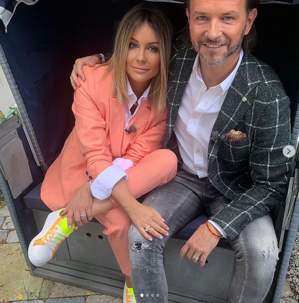 Małgorzata Rozenek i Radosław Majdan na planie "Projektu Lady"