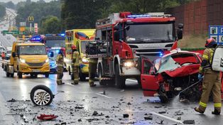 Bielsko-Biała: Dwa wypadki na S52. Nie żyje jedna osoba, droga zablokowana