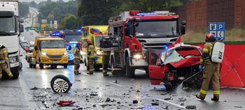 Bielsko-Biała: Dwa wypadki na S52. Nie żyje jedna osoba, droga zablokowana