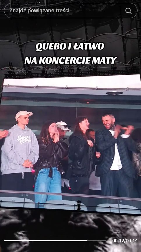 Quebonafide i Łatwogang z partnerkami na koncercie Maty