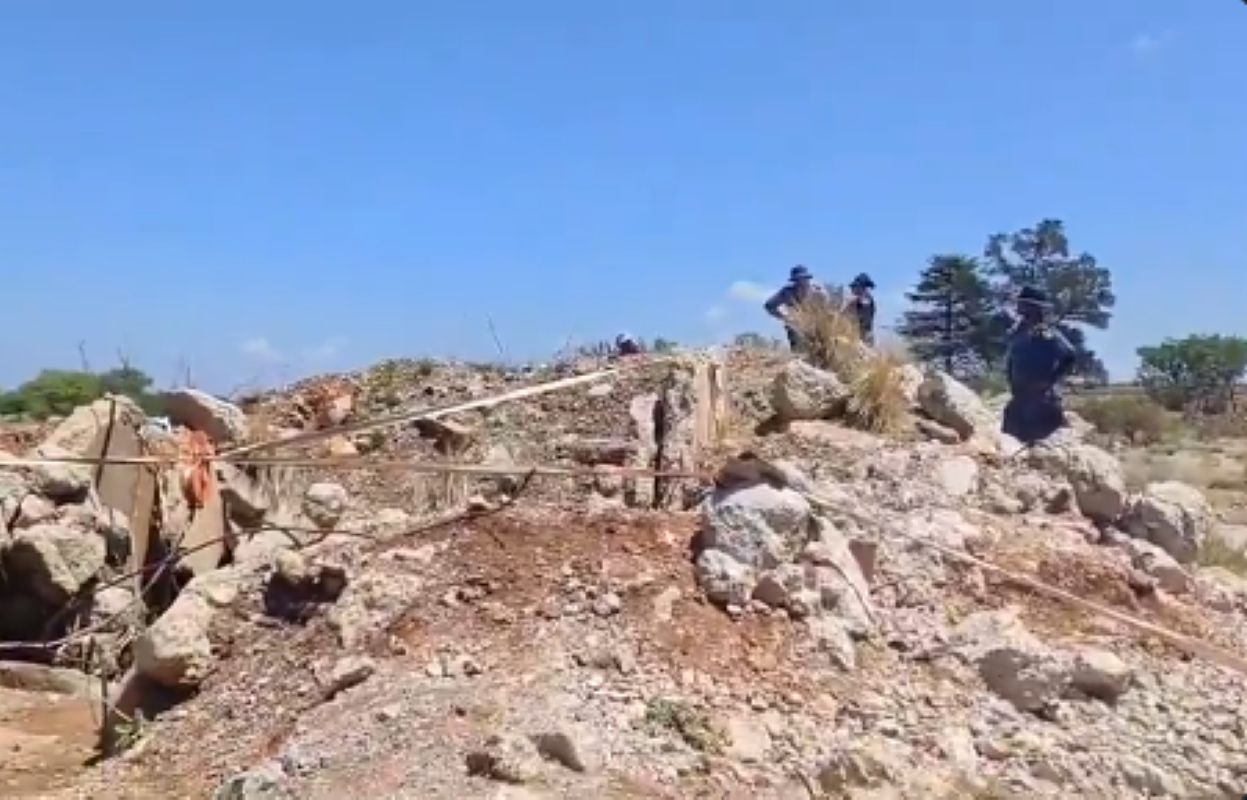 Illegal miners trapped underground in a gold mine in South Africa