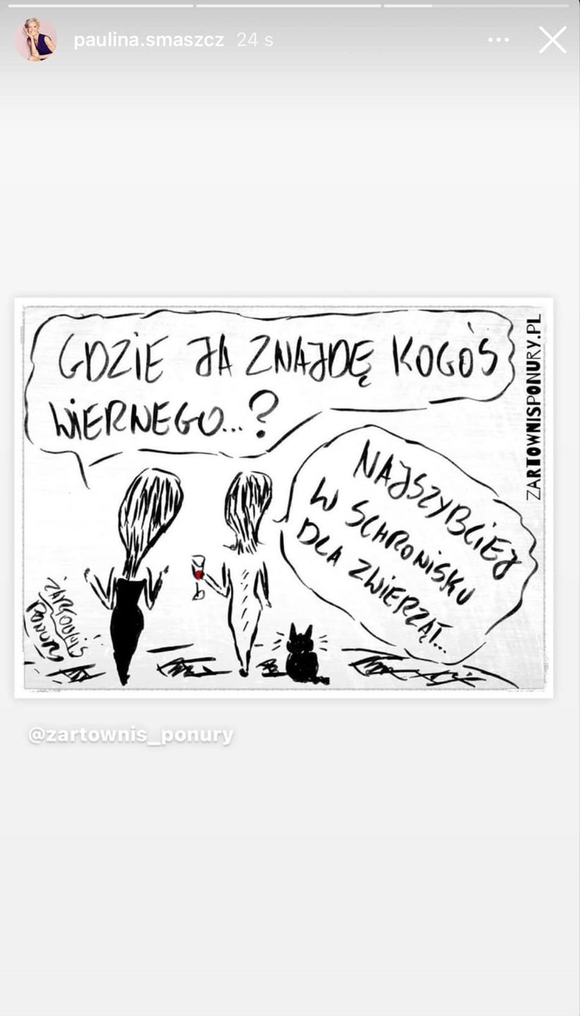 Wymowny post Pauliny Smaszcz