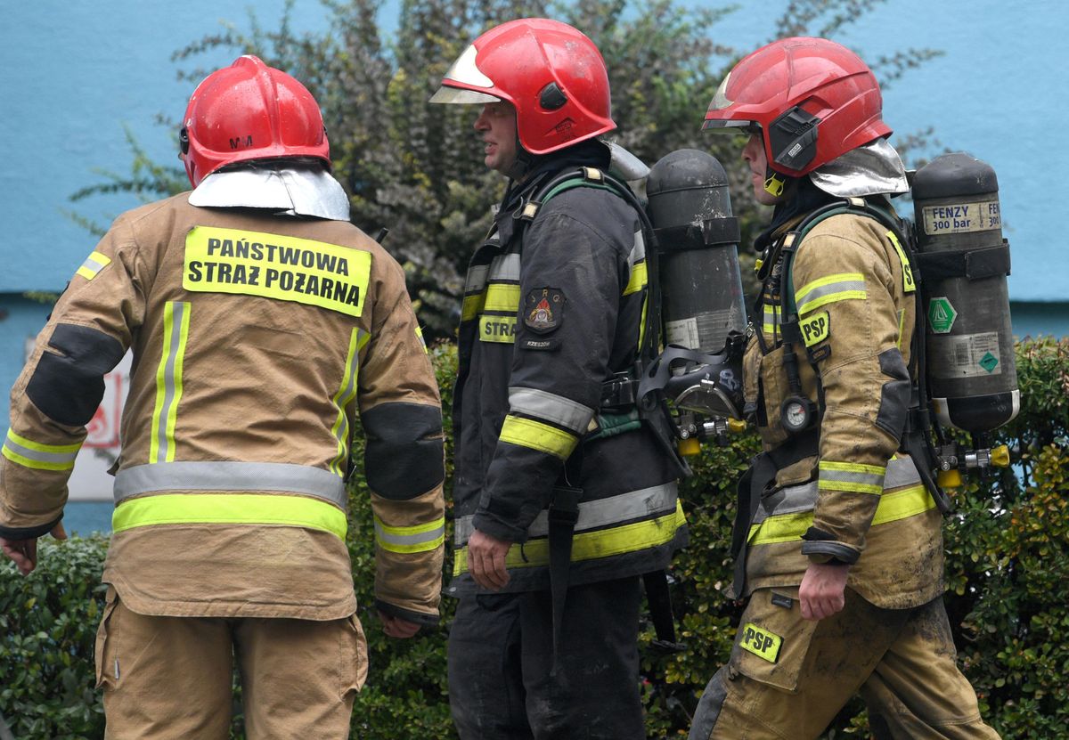 Pożar w Rzeszowie. Na osiedlu Biała spłonęło siedem z ośmiu domó