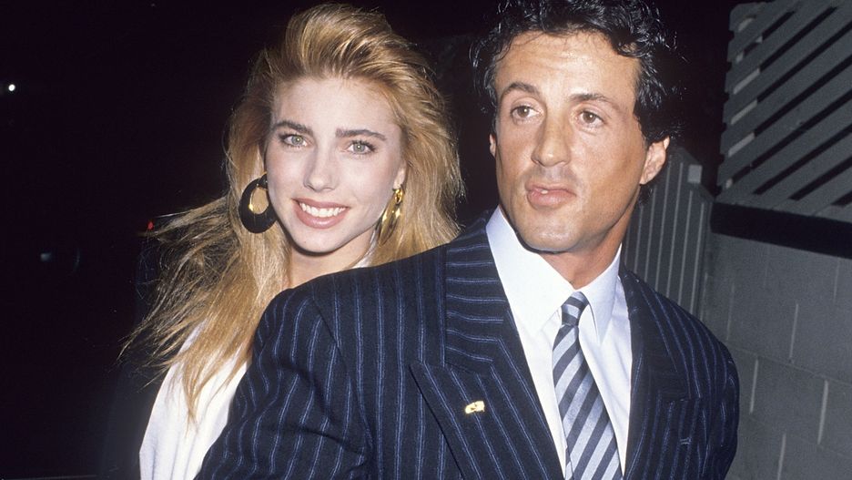 Celebrity Sightings at SpagoWEST HOLLYWOOD, CA - OCTOBER 26:   Actor Sylvester Stallone and girlfriend Jennifer Flavin on October 26, 1988 at Spago in West Hollywood, California. (Photo by Ron Galella/Ron Galella Collection via Getty Images)Ron Galella