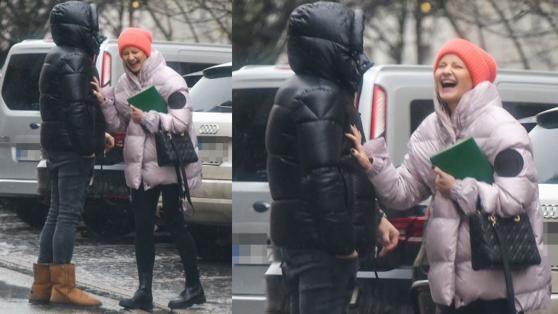 Małgorzata Kożuchowska spotkała się z Miśkiem Koterskim, po czym pojechała na stację paliw