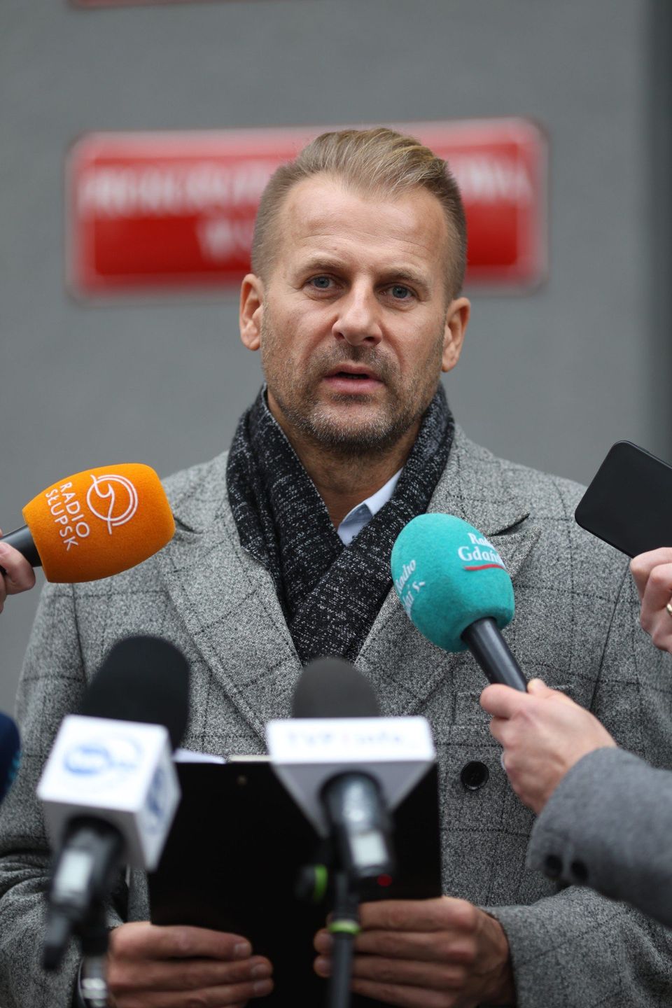 Konferencja prasowa słupskiej prokuratury.