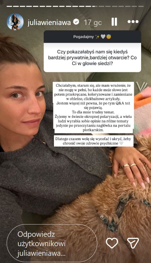 Julia Wieniawa o zdrowiu psychicznym