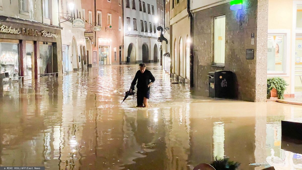 Powodzie w Austrii. Ulice miast jak rwące rzeki