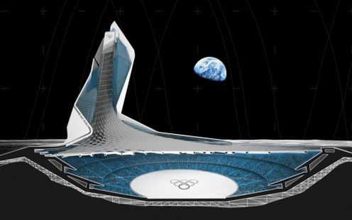 Jak wyglądałby stadion na Księżycu?