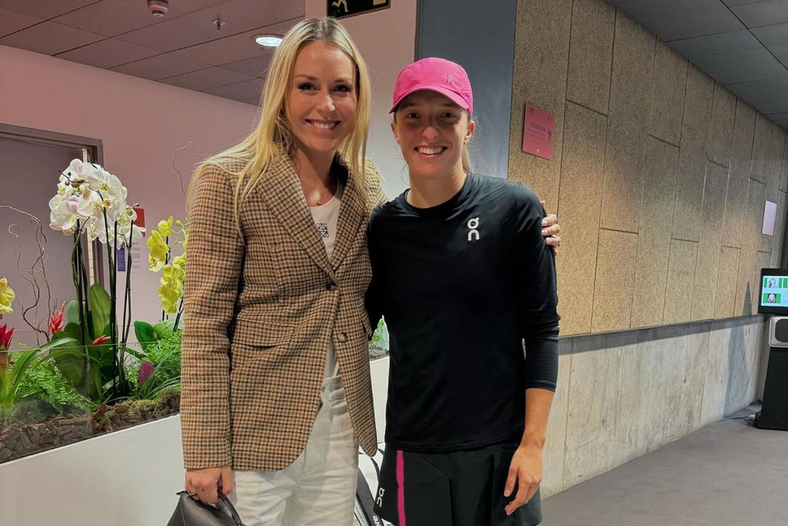 Na zdjęciu Lindsay Vonn i Iga Świątek