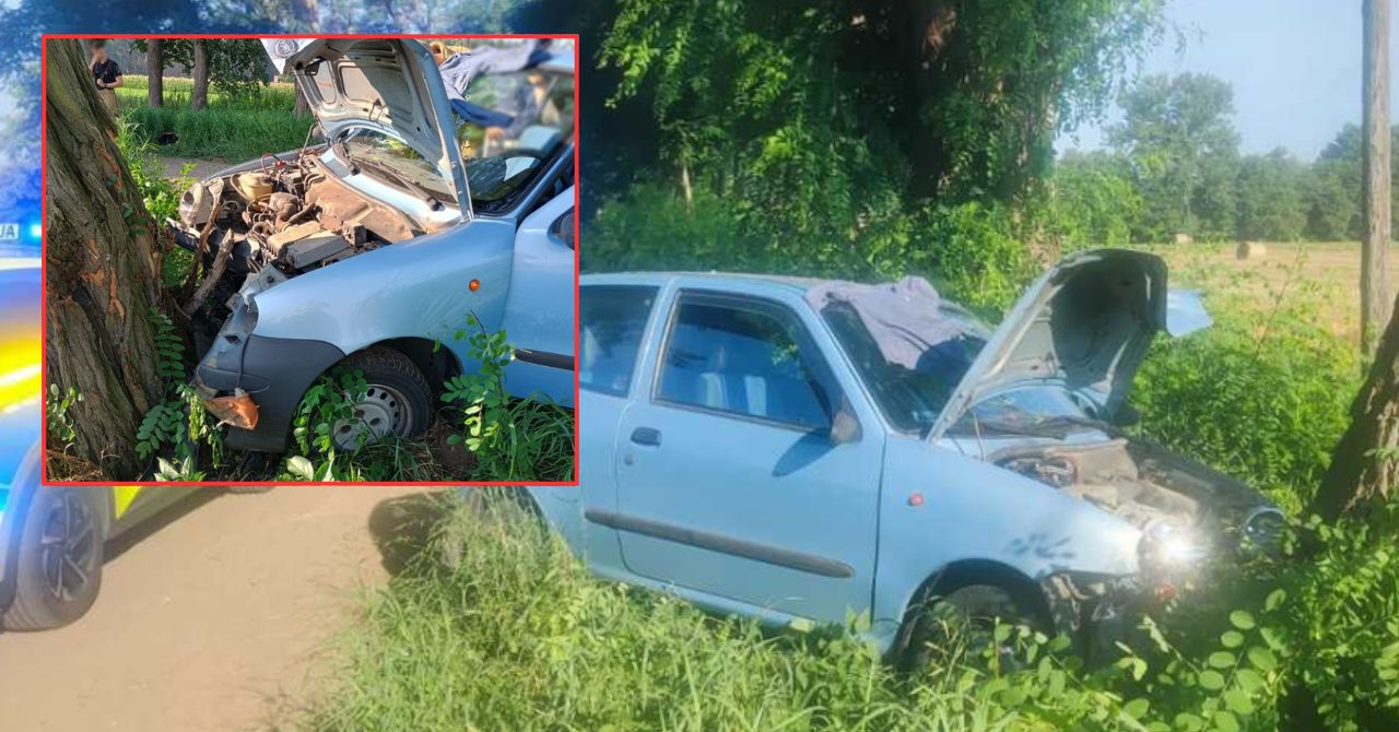 Rozbiła auto o drzewo i zniknęła. W środku został 7-latek