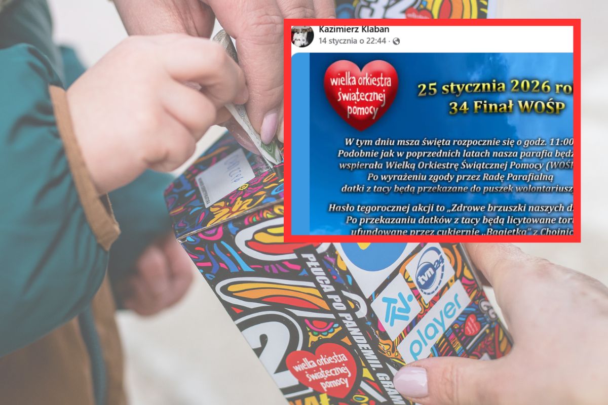 Ksiądz z Elbląga zagra z WOŚP. Niedzielną tacę przekaże do puszki