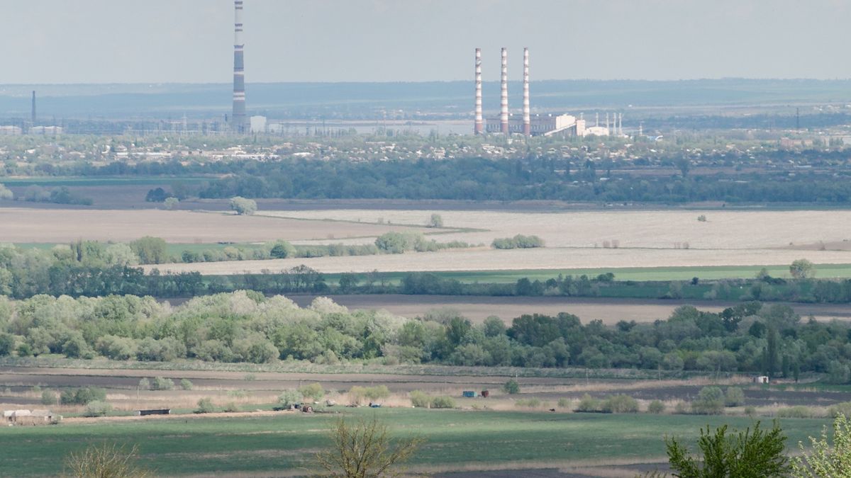 The Cuciurgan power plant, operated by Inter Rao Ues PJSC, in the breakaway pro-Russian territory of Transnistria, beyond the Purcari Wineries Plc vineyard in Purcari, Moldova, on Sunday, May 1, 2022. As the only Moldovan company listed on a foreign stock exchange, Purcari Wineries whose vineyard is located as close as half a mile to the Ukraine border, is a barometer for risk sentiment in the small nation situated precariously on the edge of Russia's war against Ukraine. Photographer: Andrei Pungovschi/Bloomberg via Getty Images