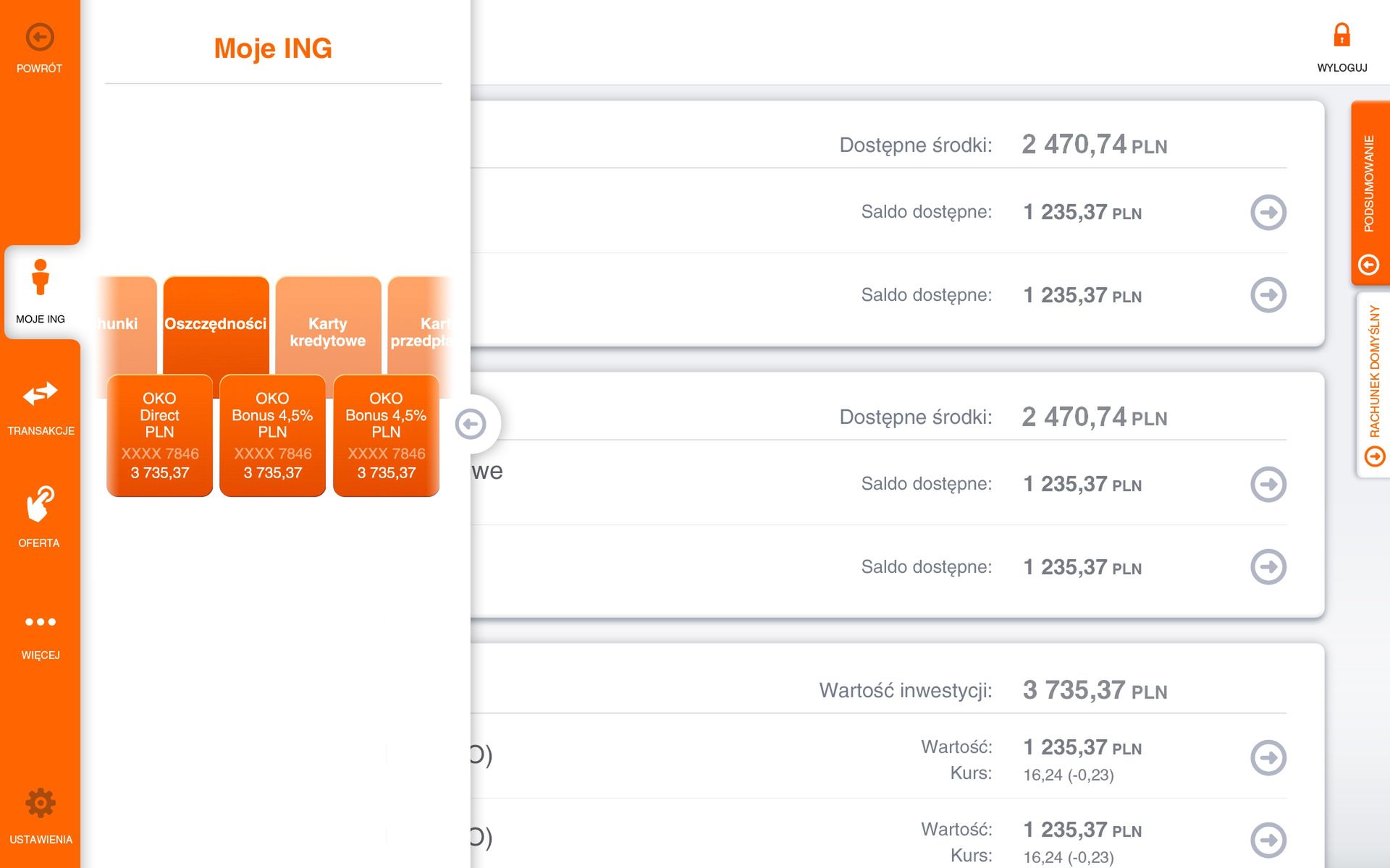 ING BankMobile HD, czyli jak dostosować aplikację pod tablety 4