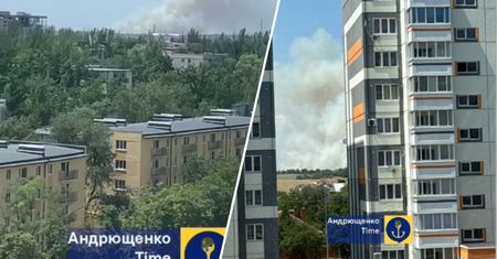 Słup dymu nad Mariupolem. Eksplozja wstrząsnęła lotniskiem