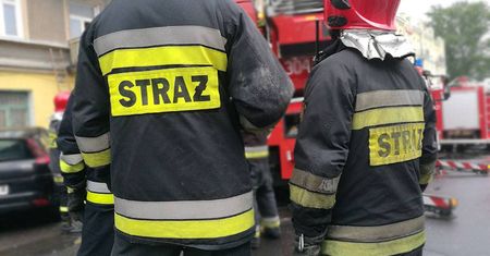 Pożar magazynu z częściami zamiennymi w Krępcu koło Świdnika