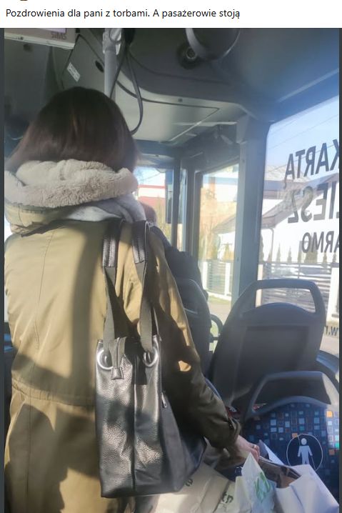 Zagotowała się w autobusie.