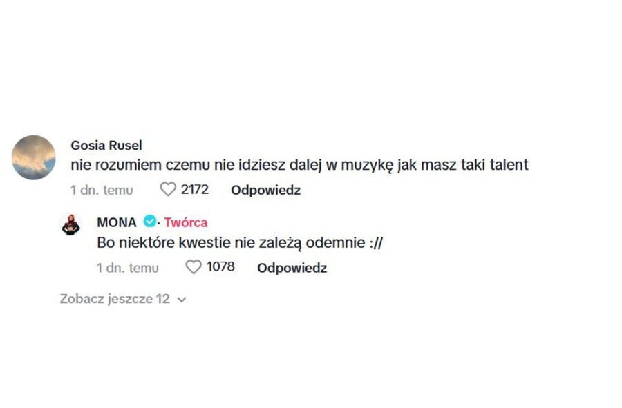 Mona o swojej karierze muzycznej