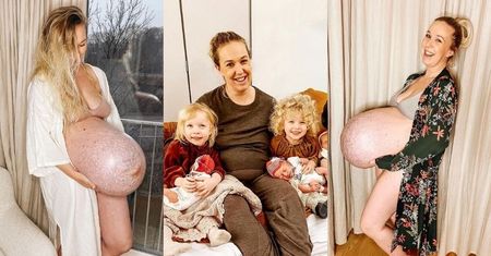 Duńska influencerka chwali się zdjęciami ogromnego ciążowego brzucha (FOTO)
