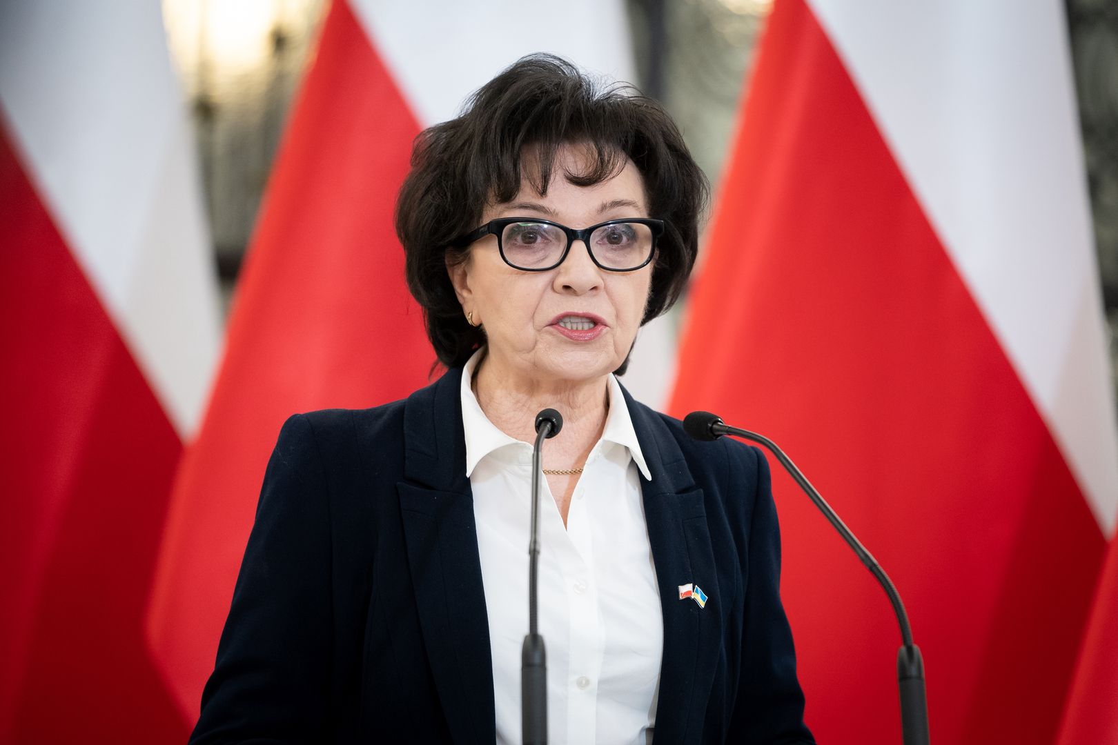 Marshal of the Sejm Elzbieta Witek during the 50th session of the Sejm (lower house of Polish Parliament) in Warsaw, Poland on March 8, 2022 (Photo by Mateusz Wlodarczyk/NurPhoto via Getty Images)