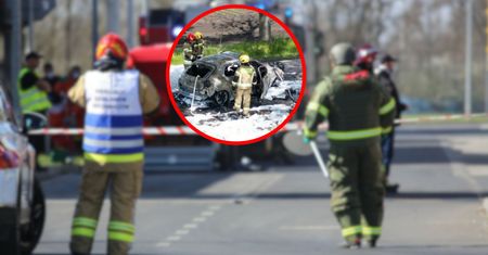 Elektryk stanął w ogniu. W środku znaleziono zwęglone zwłoki