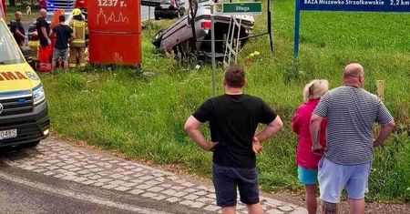 Dachowanie auta na ul. Wyszogrodzkiej - znamy przyczynę zdarzenia!