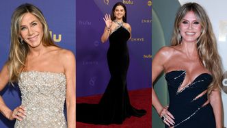 Emmy 2024. Gwiazdy wdzięczą się na czerwonym dywanie: wydekoltowana Heidi Klum, Selena Gomez w "syrence" i Jennifer Aniston