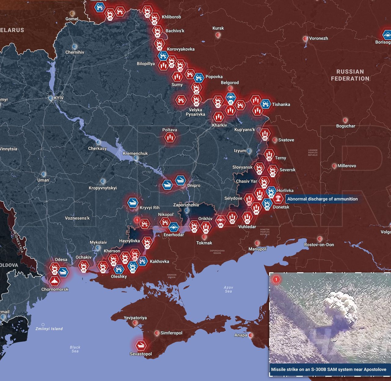 Wojna w Ukrainie, Sytuacja na froncie we wschodniej Ukrainie.