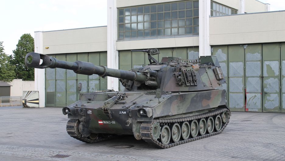 Pozyskana z Austrii Łotewska samobieżna haubica M109A5Ö.