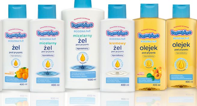 Bambino promuje „delikatne kosmetyki dla całej rodziny”. W reklamie Michalina Grzesiak