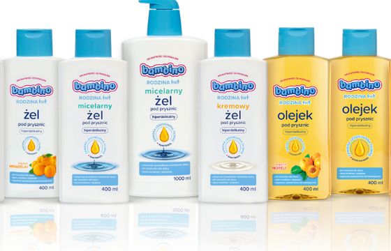 Bambino promuje „delikatne kosmetyki dla całej rodziny”. W reklamie Michalina Grzesiak