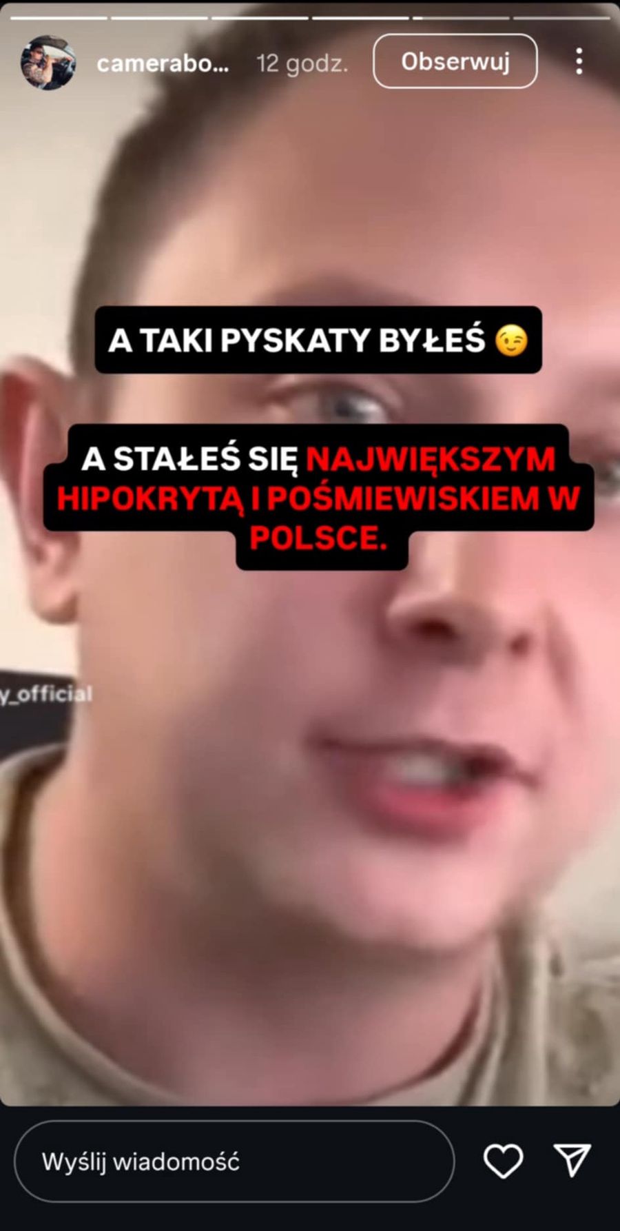 Cameraboy krytykuje niebieską platformę Natalii?