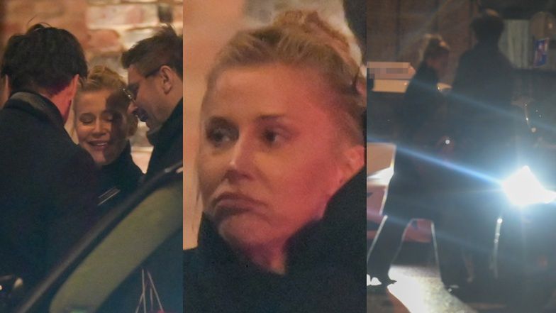 Katarzyna Warnke w towarzystwie dwóch przystojniaków