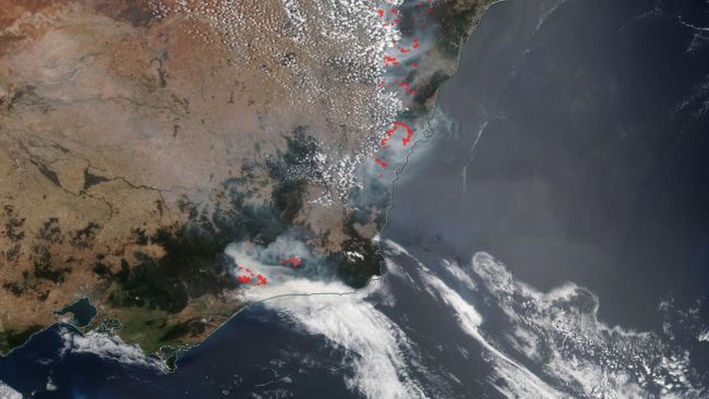 Zdjęcia satelitarne pokazują skalę pożarów w Australii. Są naprawdę ogromne 20