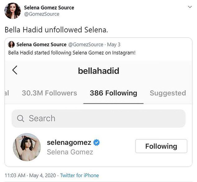 Bella Hadid, Selena Gomez