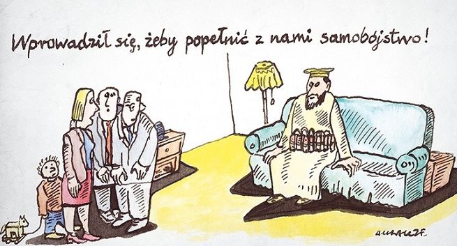 „Gość Niedzielny” skrytykowany przez „Tygodnik Powszechny” i „Gazetę Wyborczą” za rysunek Krauzego o muzułmaninie-zamachowcy w Polsce