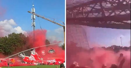 Groźny wypadek w Holandii. Oprawa runęła na kibiców