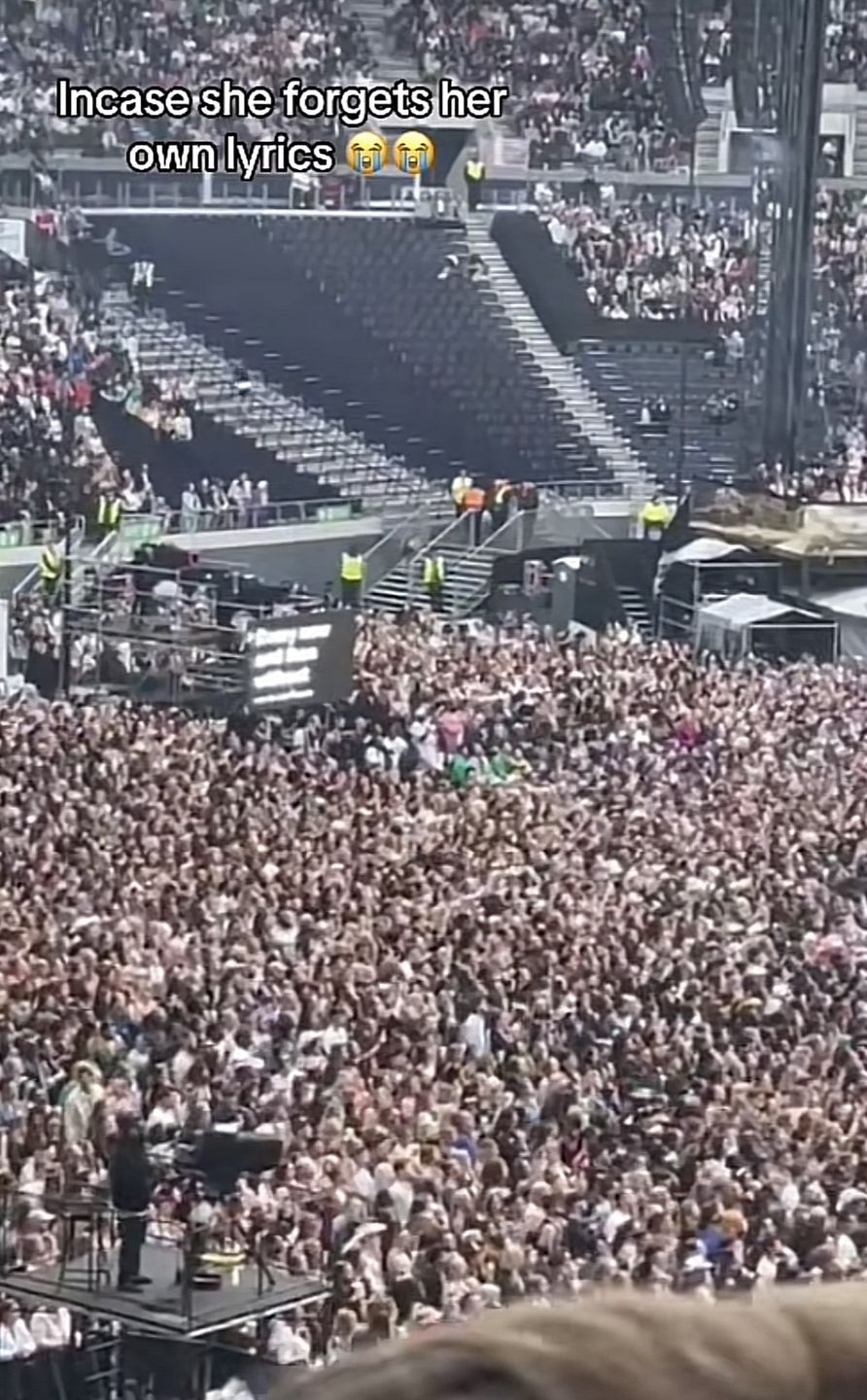 prompter na koncercie Beyonce