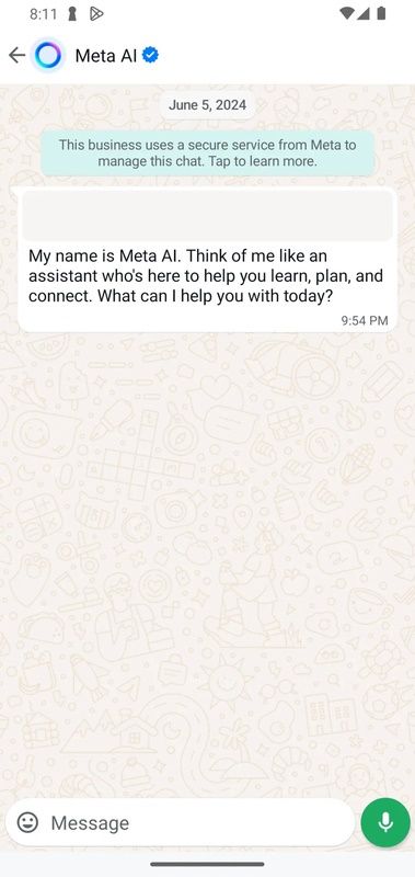 WhatsApp - rozmowa z Meta AI