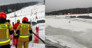 Strażacy uratowali sarny. Wyciągnęli je z zamarzniętego jeziora
