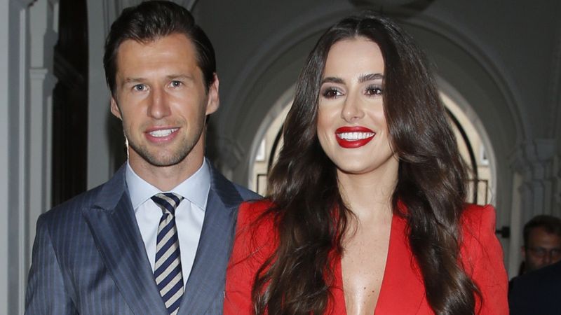 Grzegorz Krychowiak z żoną Celią Jaunat