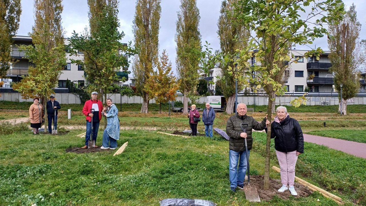Pruszcz: Sadzili drzewka świętując wieloletnie pożycie małżeńskie