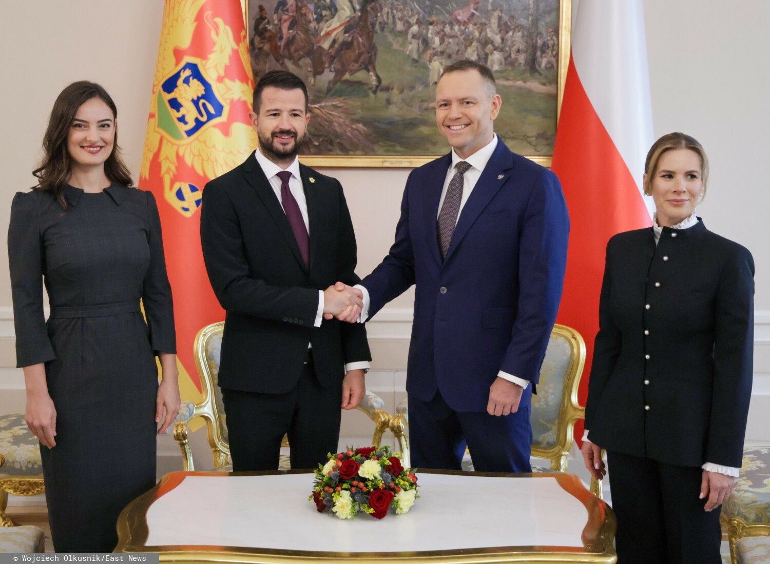 Nawroccy na spotkaniu par prezydenckich Polski i Czarnogóry