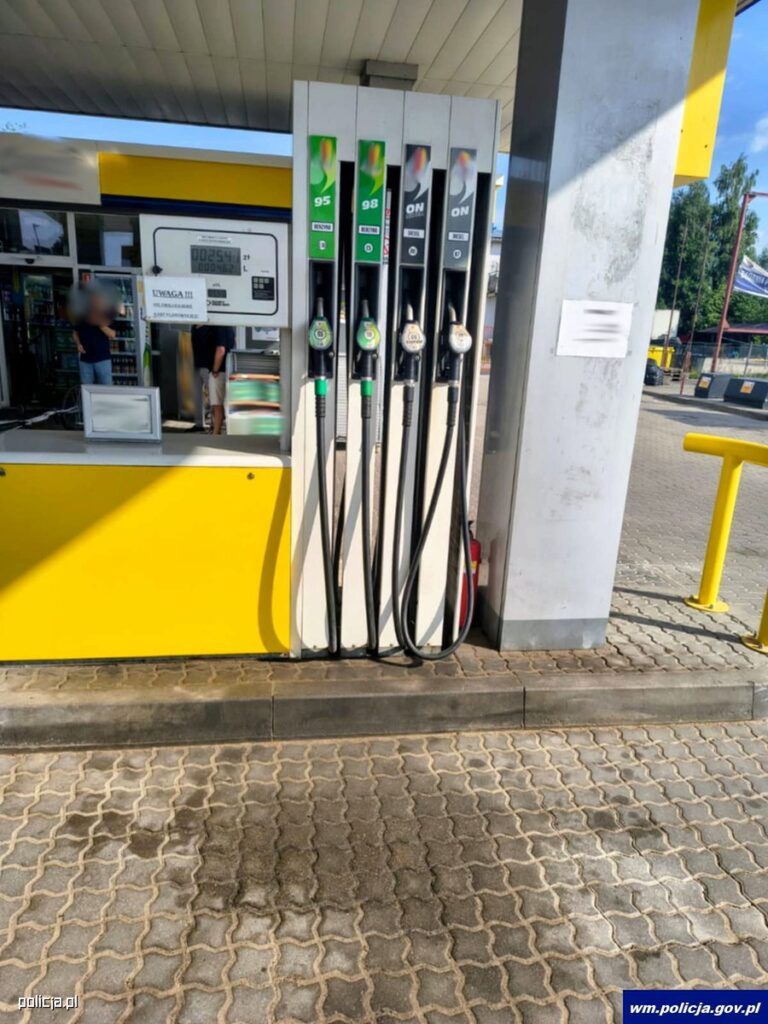 Gruzin w amoku — podpalenia, bójka i groza na stacji paliw.  Zdjęcie: Policja.gov.pl